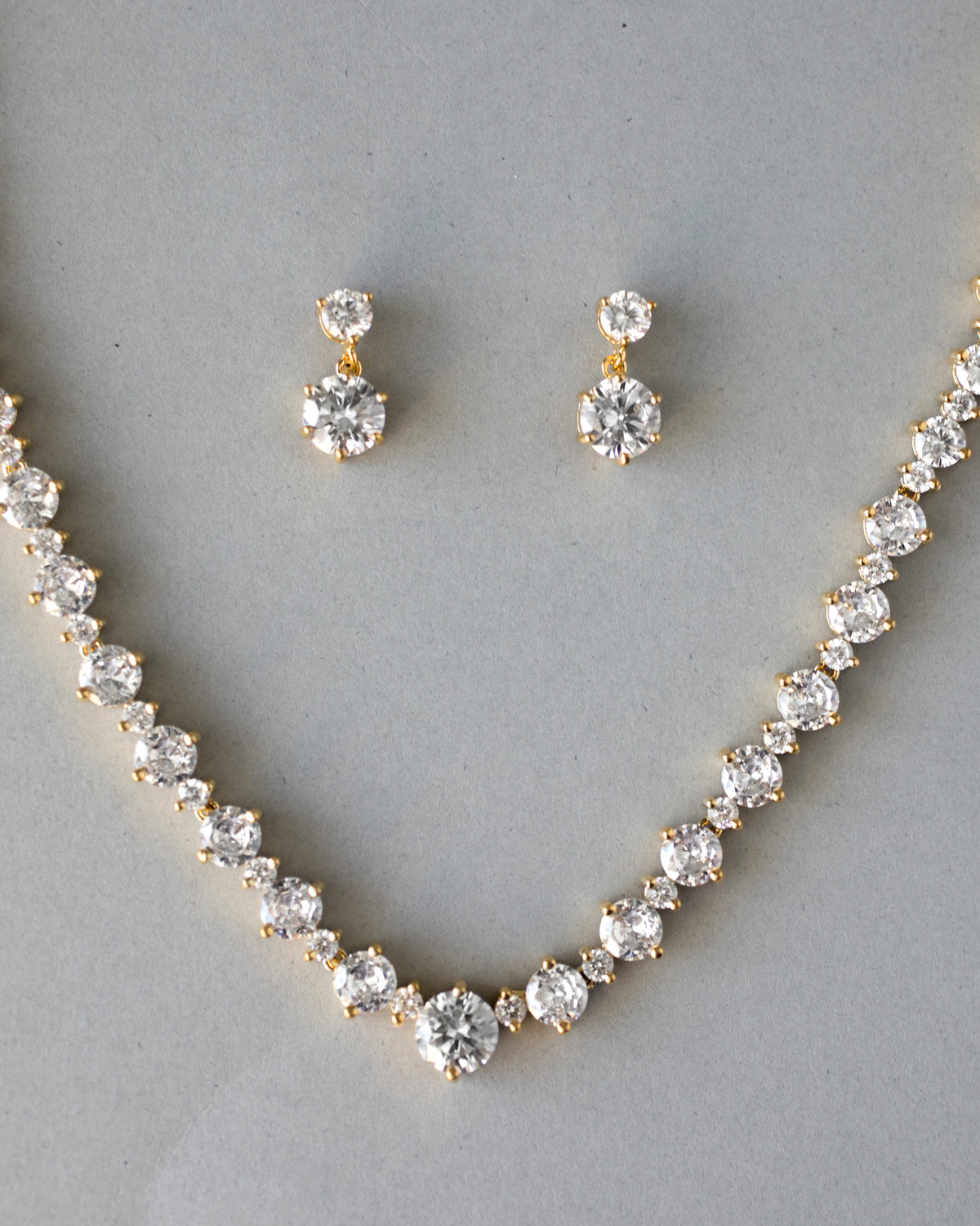 CZ Necklace and Earring Set - Cassandra Lynne