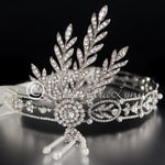 Great Gatsby Wedding Headpiece Headband with Rhinestones and Pearls - Headband - Cassandra Lynne