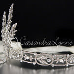 Great Gatsby Wedding Headpiece Headband with Rhinestones and Pearls - Headband - Cassandra Lynne