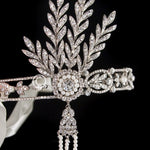 Great Gatsby Wedding Headpiece Headband with Rhinestones and Pearls - Headband - Cassandra Lynne