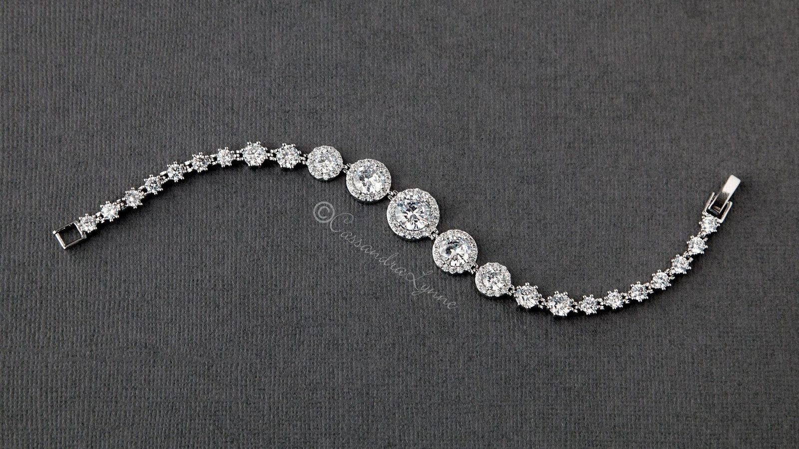 Halo CZ Wedding Bracelet - Bracelet - Cassandra Lynne