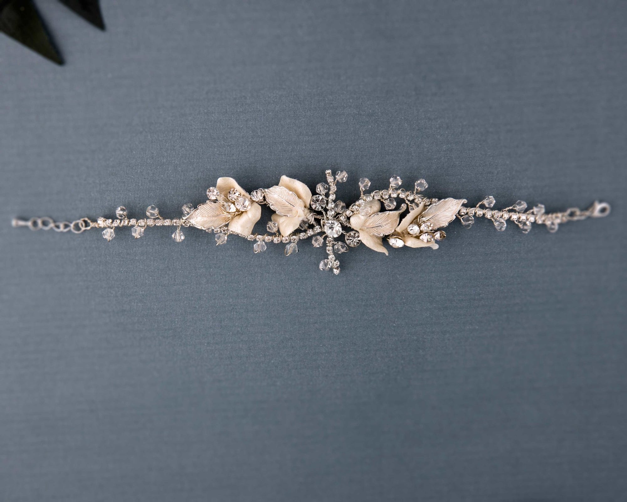 Hand-Made Crystal Petals Bracelet