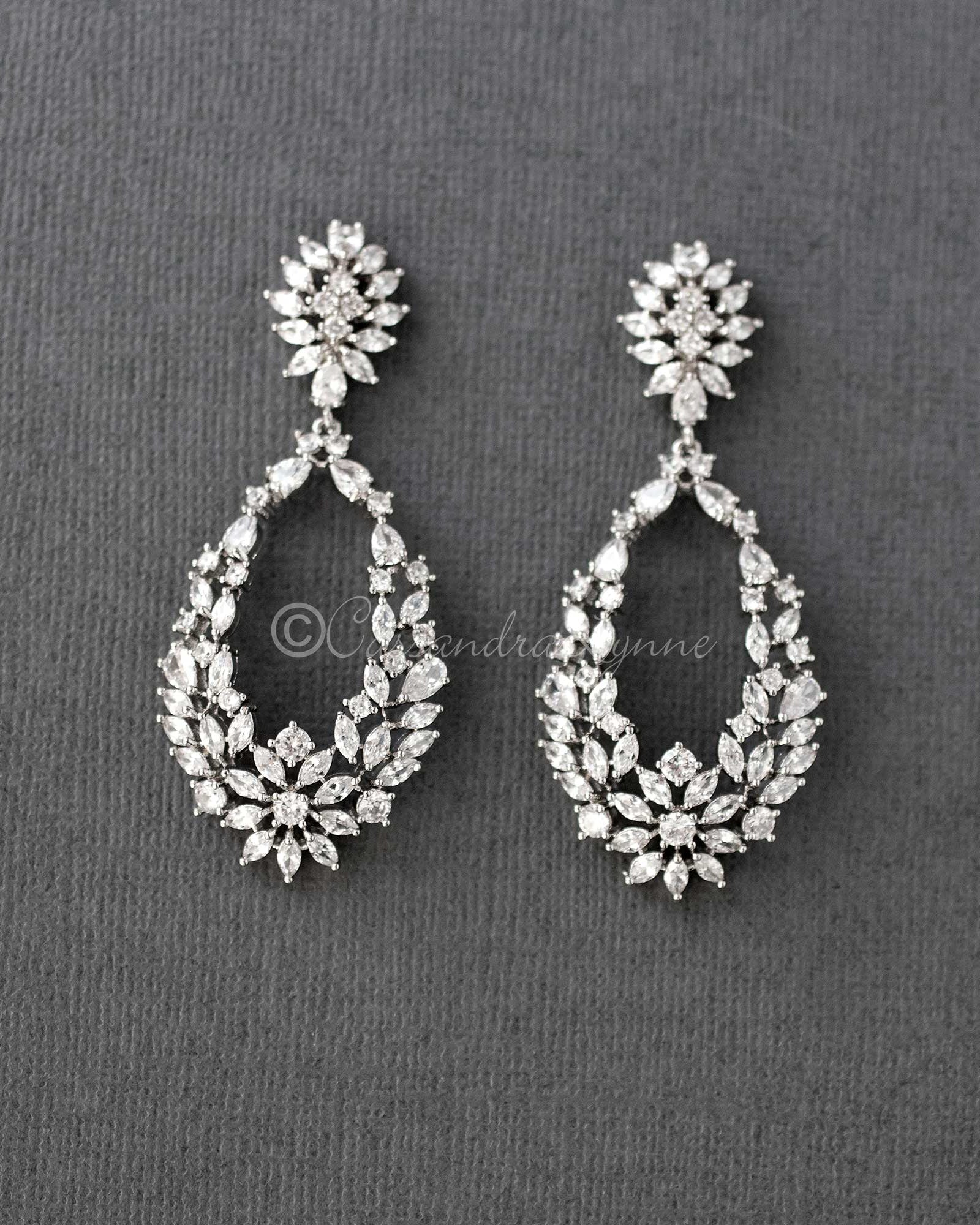 Intricate Loops Bridal Earrings - Earrings - Cassandra Lynne