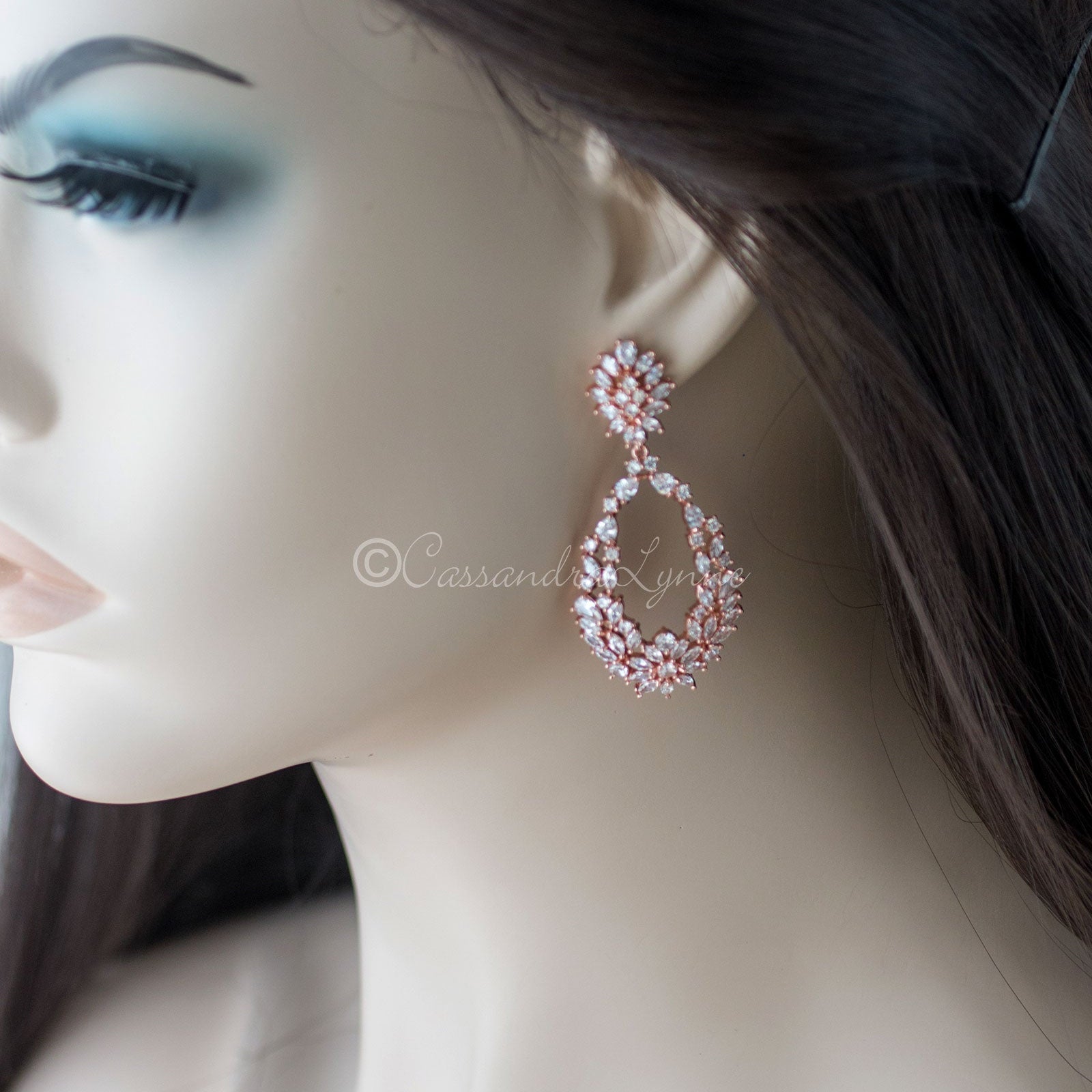 Intricate Loops Bridal Earrings - Earrings - Cassandra Lynne