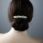 Iovry Pearl and Crystal Cluster Hair Comb - Hair Comb - Cassandra Lynne
