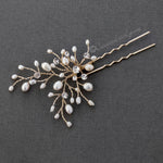 Ivory Pearl and Crystal Bridal Hair Pin - Hair Pins - Cassandra Lynne
