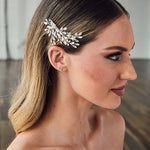 Ivory Pearl Wedding Hair Comb with Marquise Rhinestone - Hair Comb - Cassandra Lynne