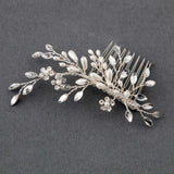 Ivory Pearl Wedding Hair Comb with Marquise Rhinestone - Hair Comb - Cassandra Lynne