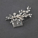 Ivory Pearl Wedding Hair Comb with Marquise Rhinestone - Hair Comb - Cassandra Lynne