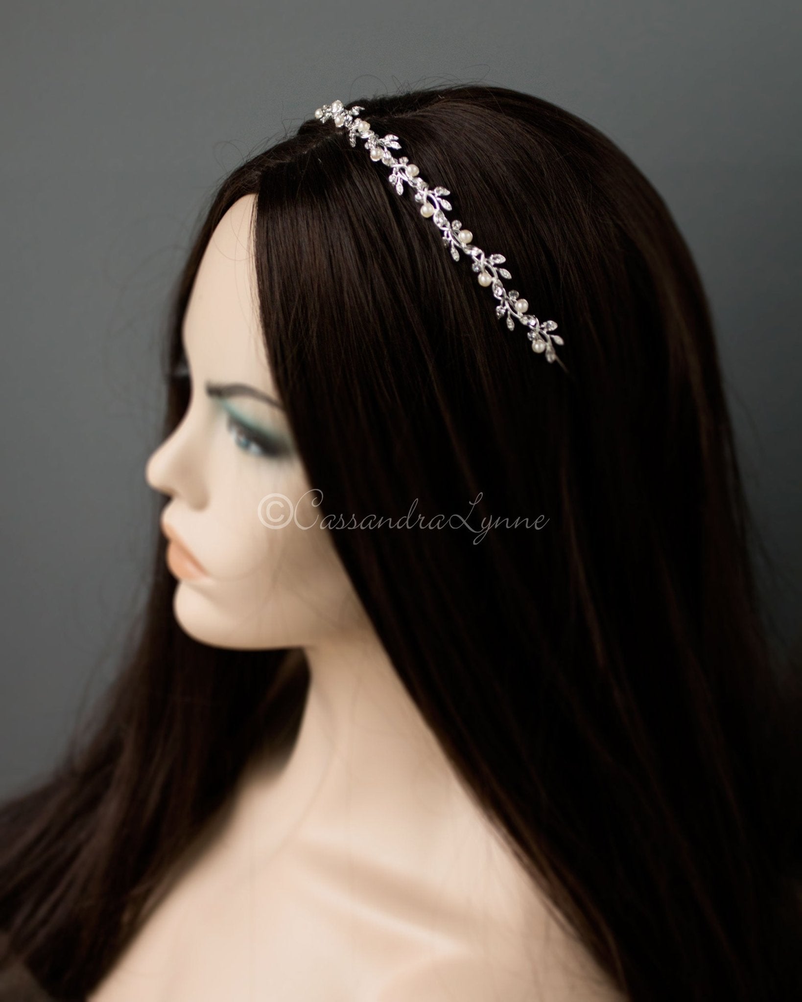 Ivory Pearl Wedding Headband - Headband - Cassandra Lynne