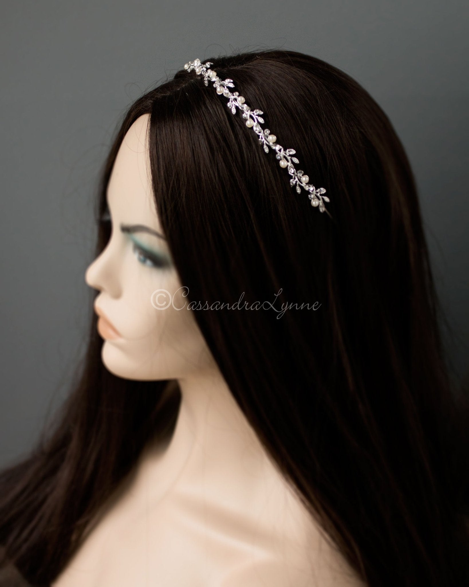 Ivory Pearl Wedding Headband - Cassandra Lynne
