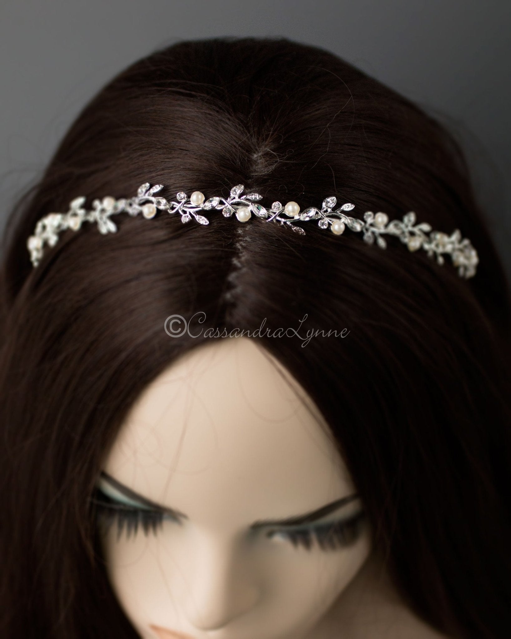 Ivory Pearl Wedding Headband - Cassandra Lynne