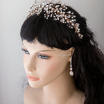 Jewel Spray Wedding Headpiece - Headband - Cassandra Lynne