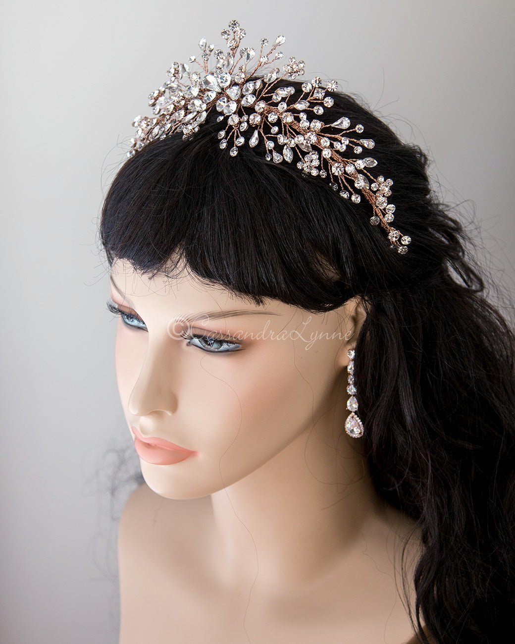 Jewel Spray Wedding Headpiece - Headband - Cassandra Lynne
