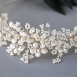 Keshi Pearls and Beads Side accent Headband - Headband - Cassandra Lynne