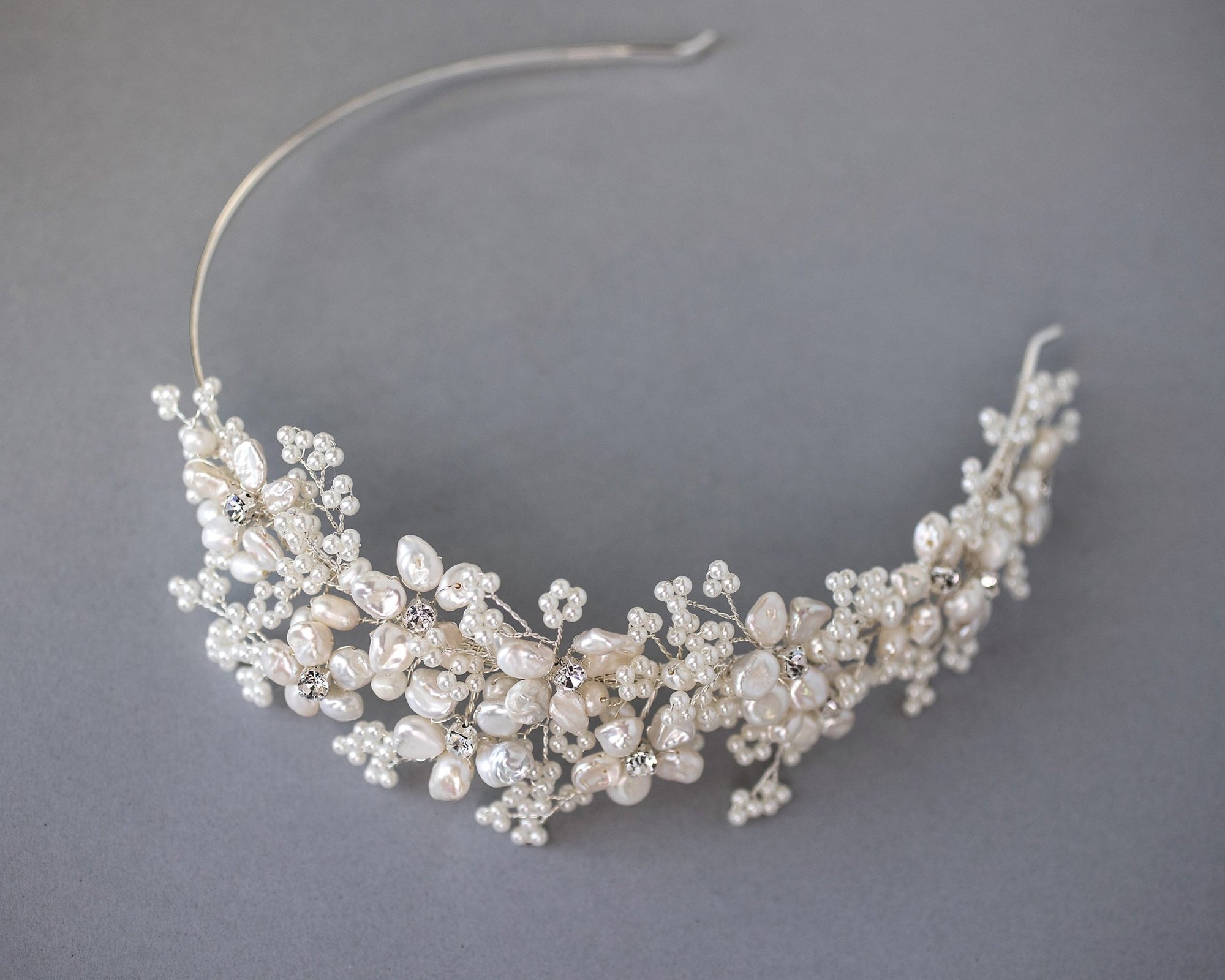 Keshi Pearls and Beads Side accent Headband - Headband - Cassandra Lynne