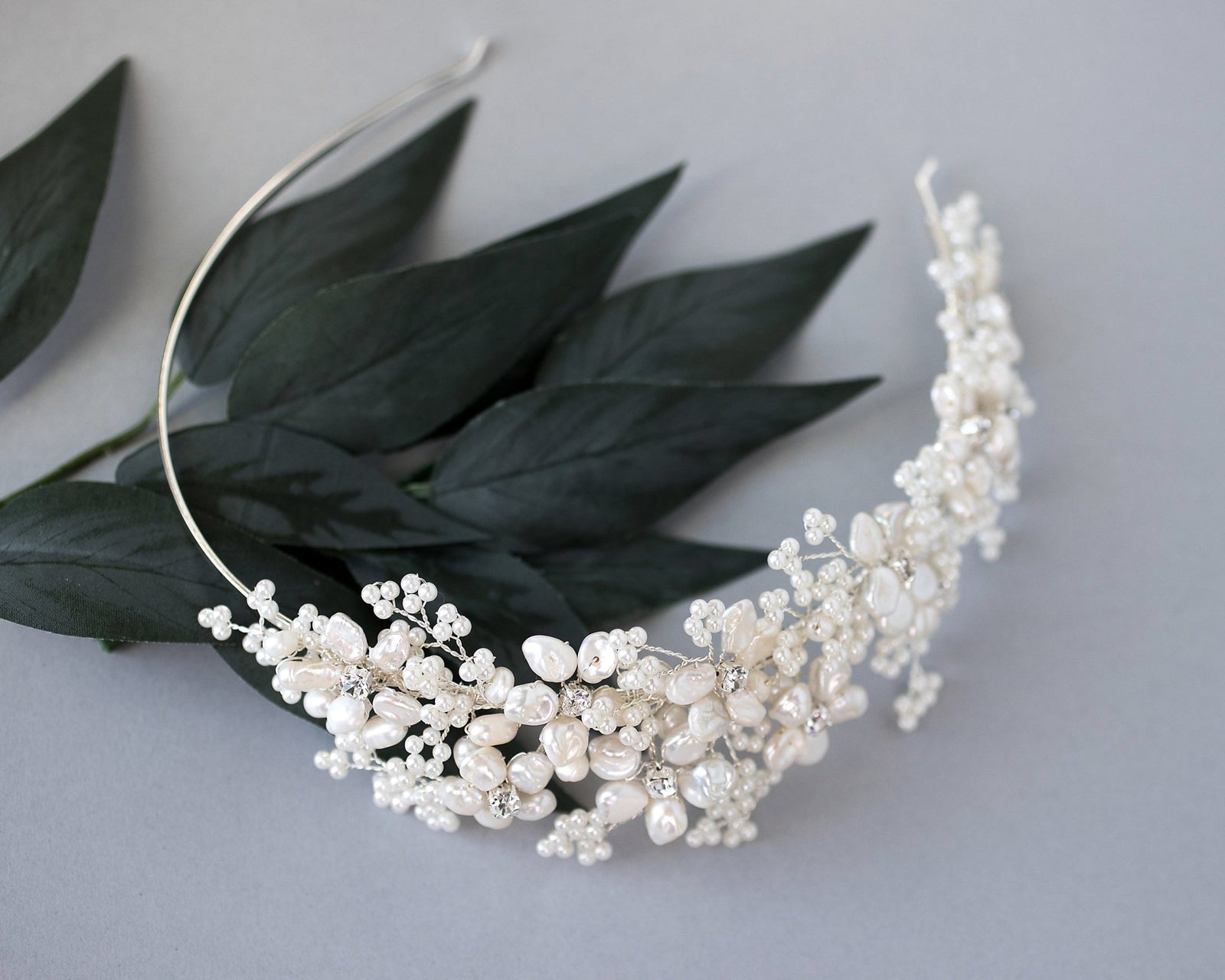 Keshi Pearls and Beads Side accent Headband - Headband - Cassandra Lynne