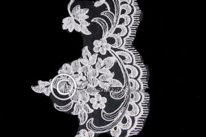 Lace Wedding Veil with 5 Inch French Alencon Lace - Cassandra Lynne