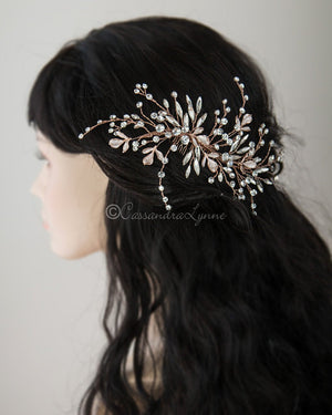 Large Crystal Bridal Hair Piece - Cassandra Lynne