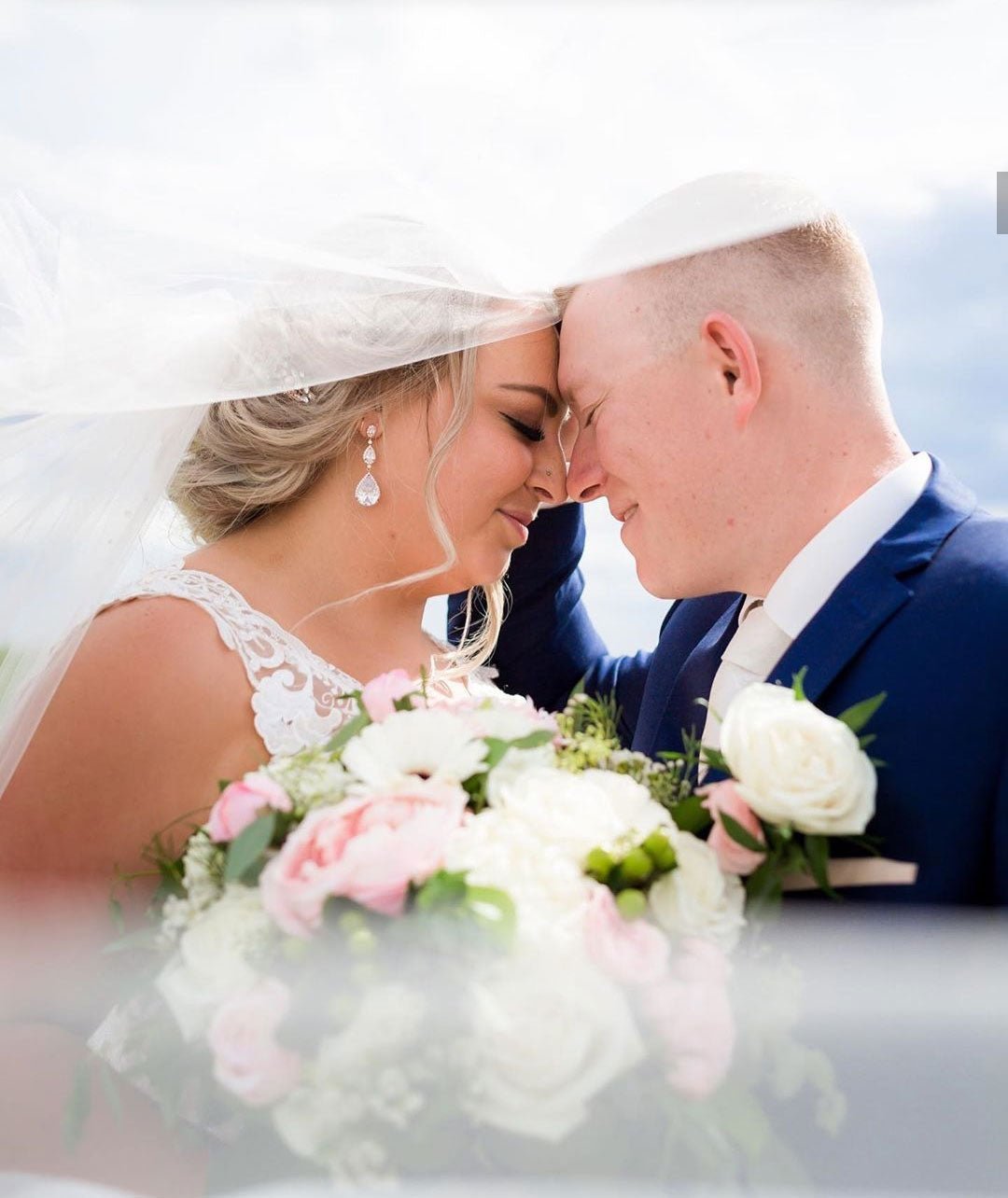 Large Waterdrop CZ Dangle Bridal Earrings - Earrings - Cassandra Lynne