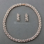 Leaf and Pear Bridal Necklace and Earrings - Necklace Set - Cassandra Lynne