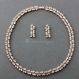 Leaf and Pear Bridal Necklace and Earrings - Necklace Set - Cassandra Lynne