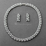 Leaf and Pear Bridal Necklace and Earrings - Necklace Set - Cassandra Lynne