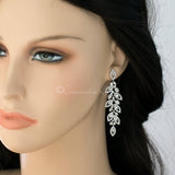 Leaf CZ Chandelier Earrings - Earrings - Cassandra Lynne