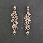 Leaf CZ Chandelier Earrings - Earrings - Cassandra Lynne