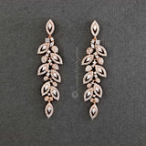 Leaf CZ Chandelier Earrings - Earrings - Cassandra Lynne