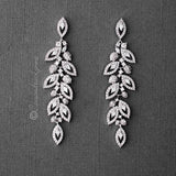 Leaf CZ Chandelier Earrings - Earrings - Cassandra Lynne