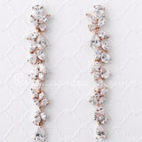Long Bridal Earrings of Teardrop and Marquise CZ - Earrings - Cassandra Lynne