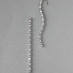 Long Delicate Baguette CZ Wedding Earrings - Earrings - Cassandra Lynne
