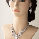 Luxury CZ Bridal Necklace and Earrings - Necklace Set - Cassandra Lynne