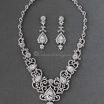 Luxury CZ Bridal Necklace and Earrings - Necklace Set - Cassandra Lynne