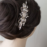 Marquise Burst Bridal Veil Comb - Hair Comb - Cassandra Lynne