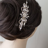 Marquise Burst Bridal Veil Comb - Hair Comb - Cassandra Lynne