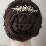 Marquise Burst Bridal Veil Comb - Hair Comb - Cassandra Lynne