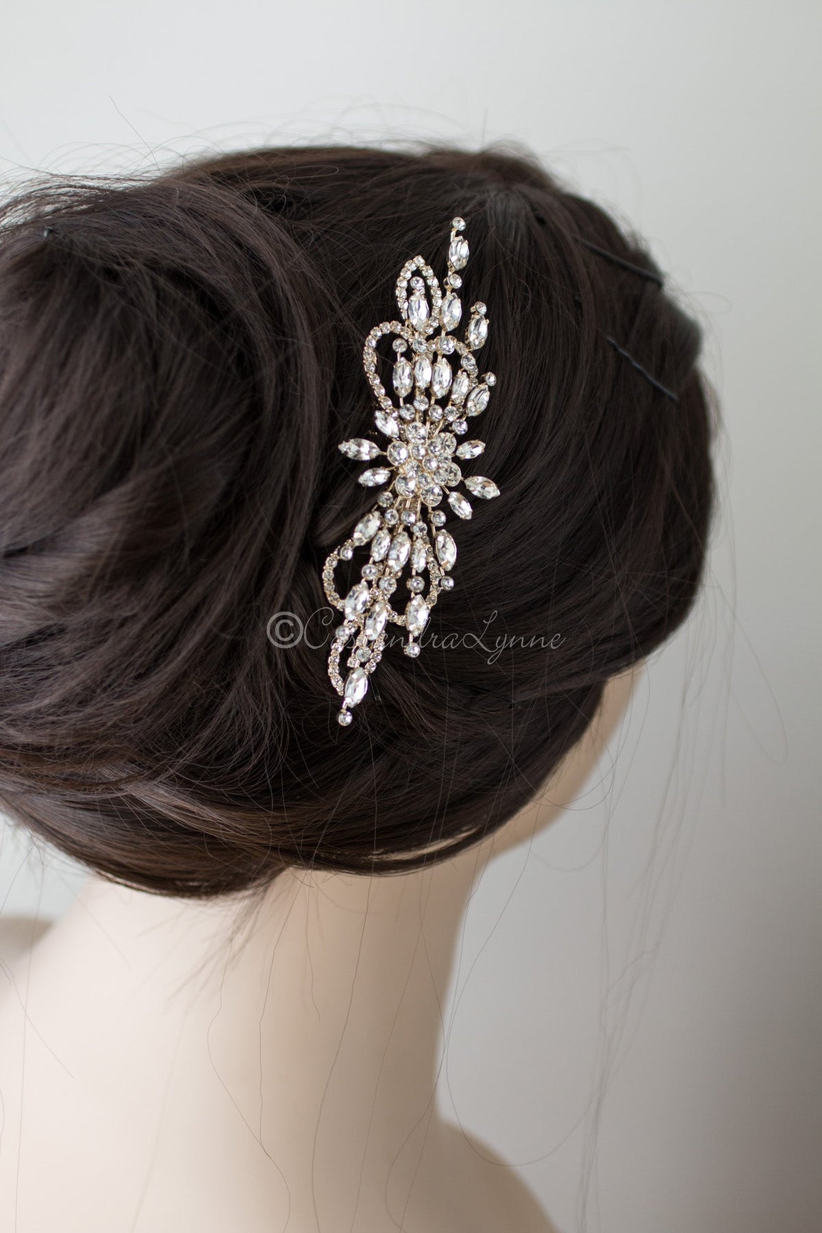 Marquise Burst Bridal Veil Comb - Cassandra Lynne