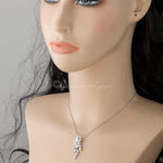 Marquise Flower Vine CZ Pendant Necklace - Pendant - Cassandra Lynne