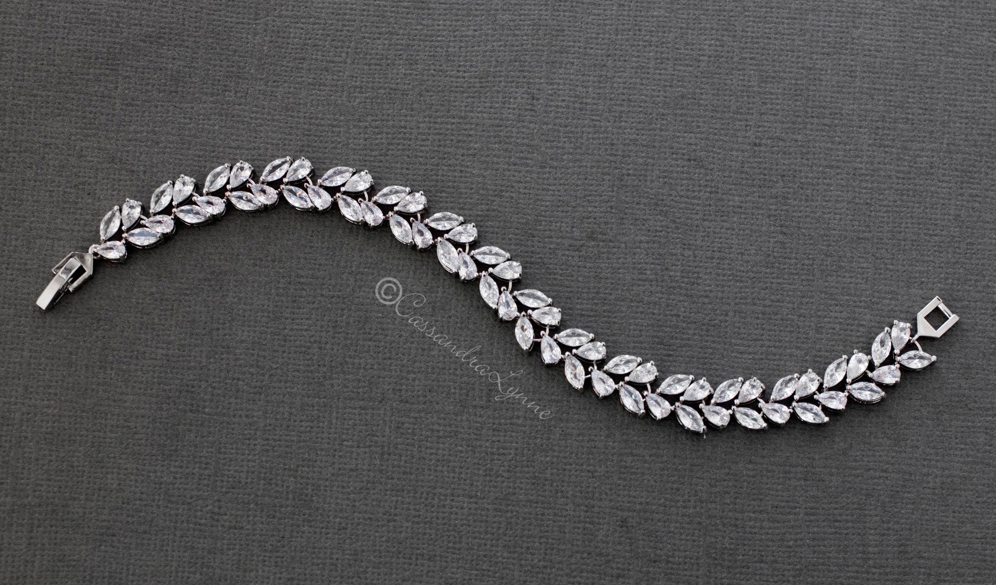 Marquise Leaf and Pear CZ Bracelet - Bracelet - Cassandra Lynne