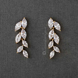 Marquise Leaf Dangle CZ Earrings - Earrings - Cassandra Lynne