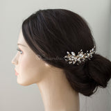 Marquise Spray Bridal Comb with Pearls - Hair Comb - Cassandra Lynne