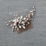 Marquise Spray Bridal Comb with Pearls - Hair Comb - Cassandra Lynne