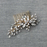 Marquise Spray Bridal Comb with Pearls - Hair Comb - Cassandra Lynne