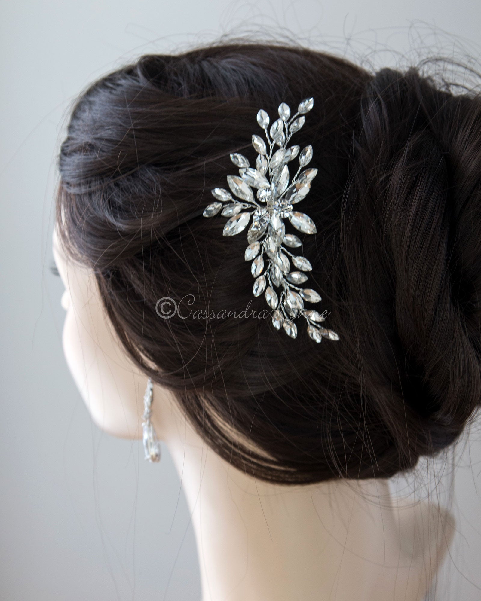 Marquise Spray Bridal Hair Comb - Hair Comb - Cassandra Lynne