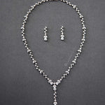 Marquise Vine and Pear Drop CZ Necklace Set - Necklace Set - Cassandra Lynne