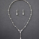 Marquise Vine and Pear Drop CZ Necklace Set - Necklace Set - Cassandra Lynne