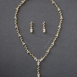 Marquise Vine and Pear Drop CZ Necklace Set - Necklace Set - Cassandra Lynne