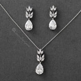 Marquise Water Drop Pendant Necklace Set - Necklace Set - Cassandra Lynne